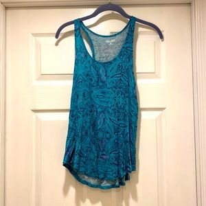 Blue patterned tank - never worn